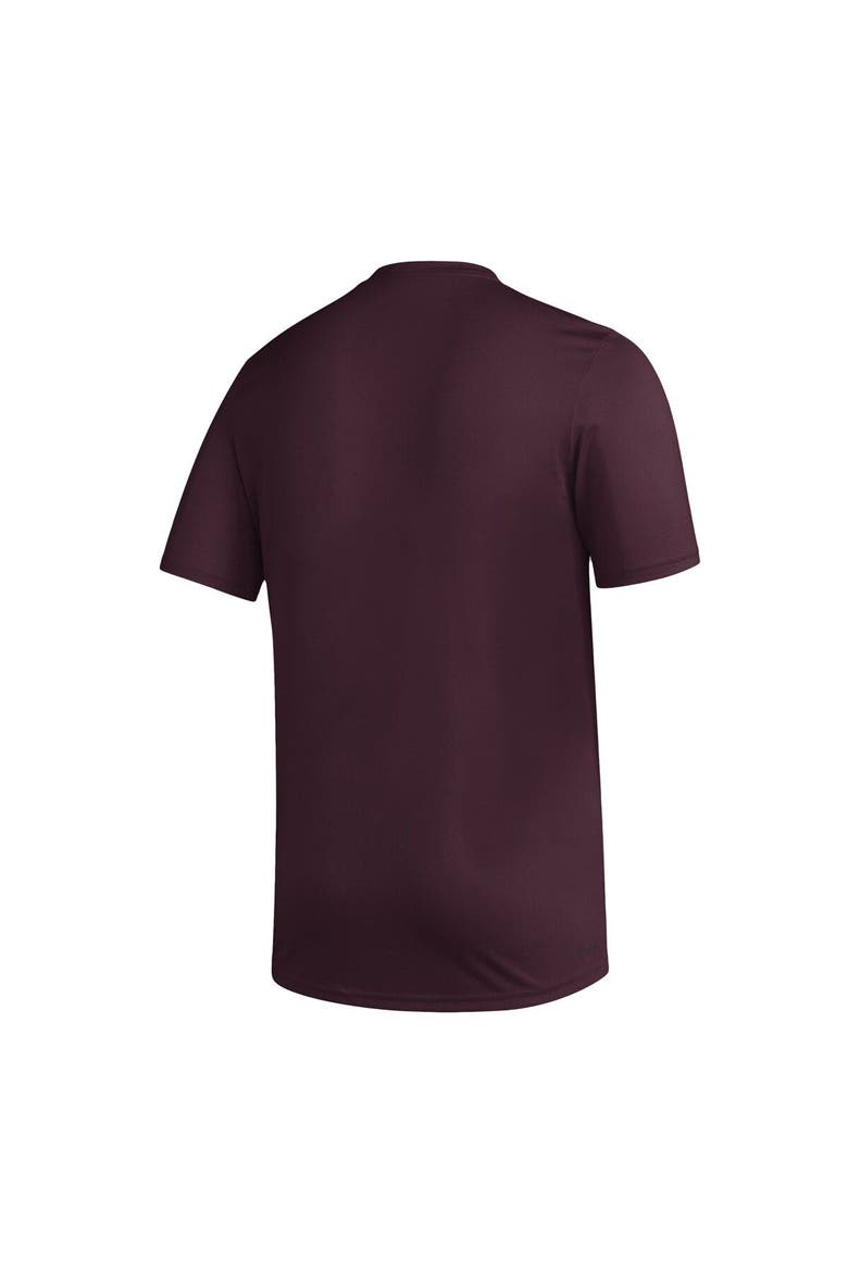 Men's adidas Maroon Mississippi State Bulldogs Basics Secondary Pre-Game AEROREADY T-Shirt, Alternate, color, Maroon