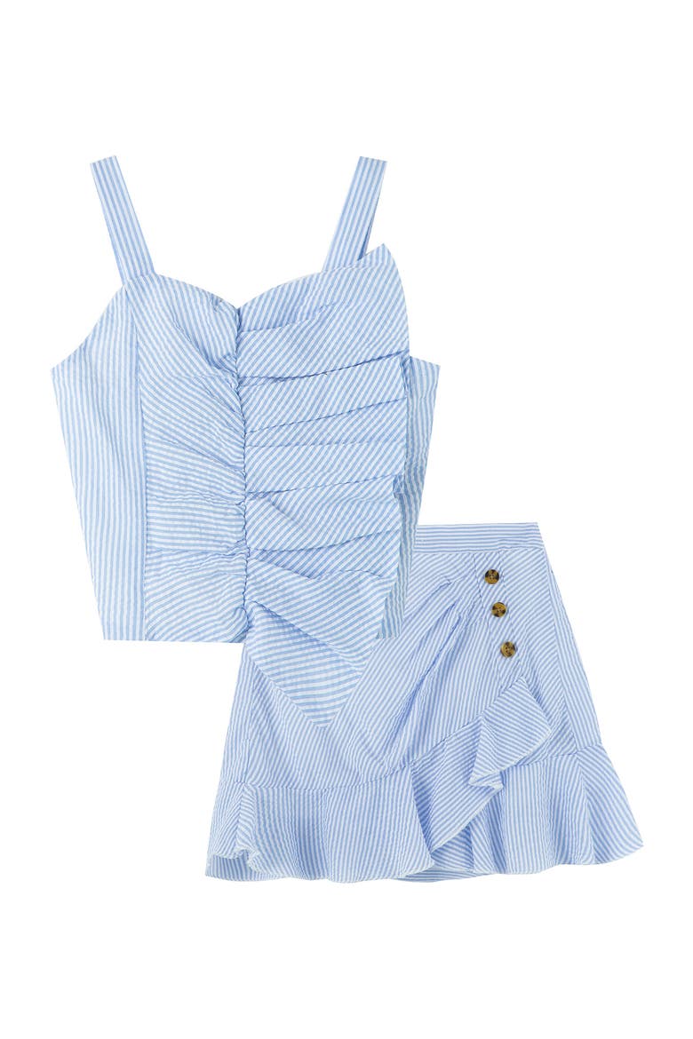 Habitual Kids Kids' Scooter Stripe Tank & Ruffle Skirt Set, Main, color, STRIPE