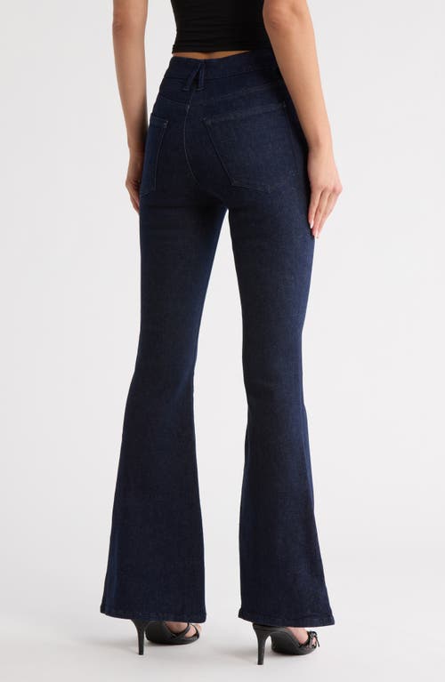 Good American Always Fits Good Distressed Flare Jeans In Black