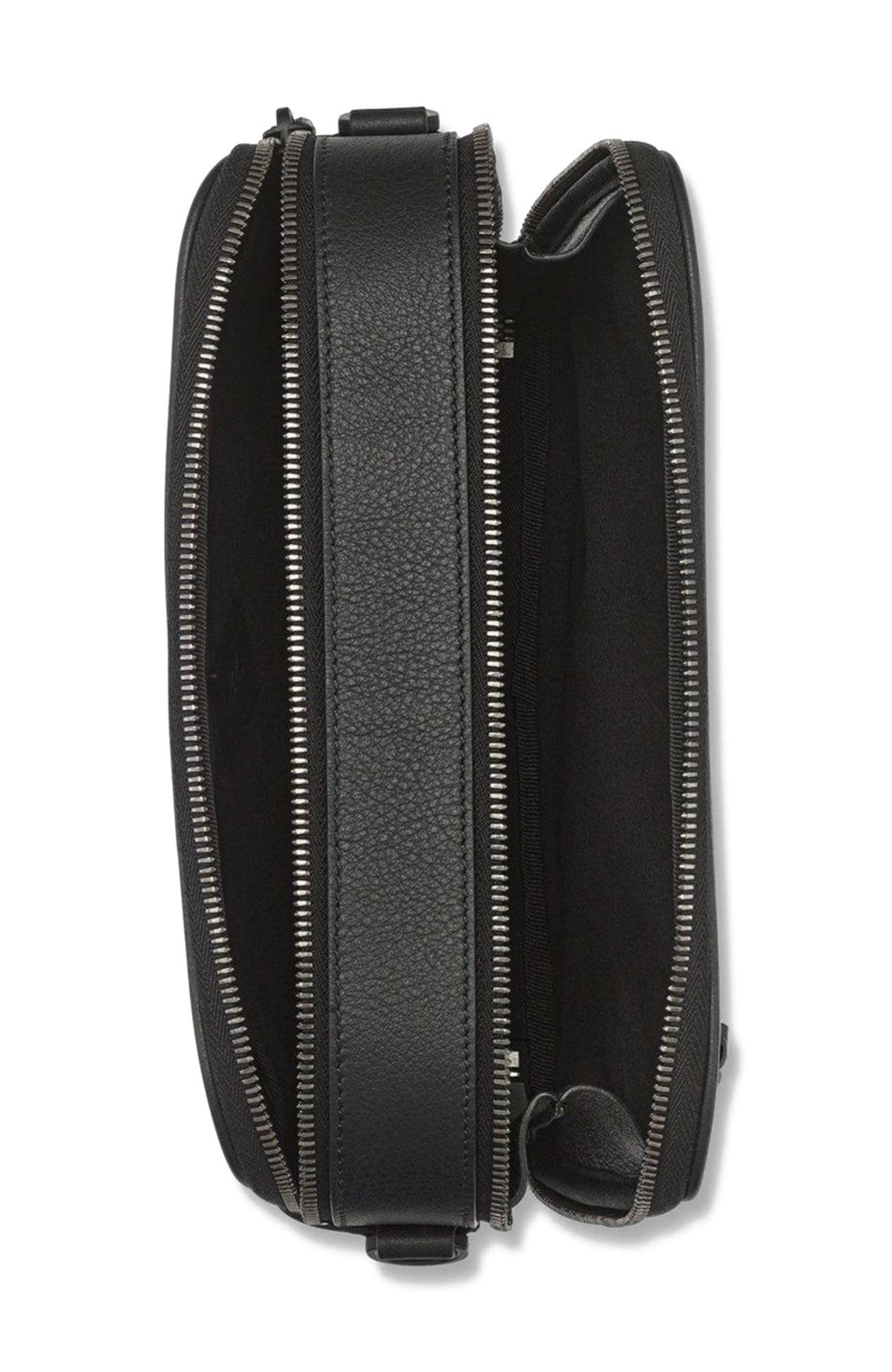 MCM Diamond Camera Bag in Maxi Monogram Leather, Alternate, color, Black