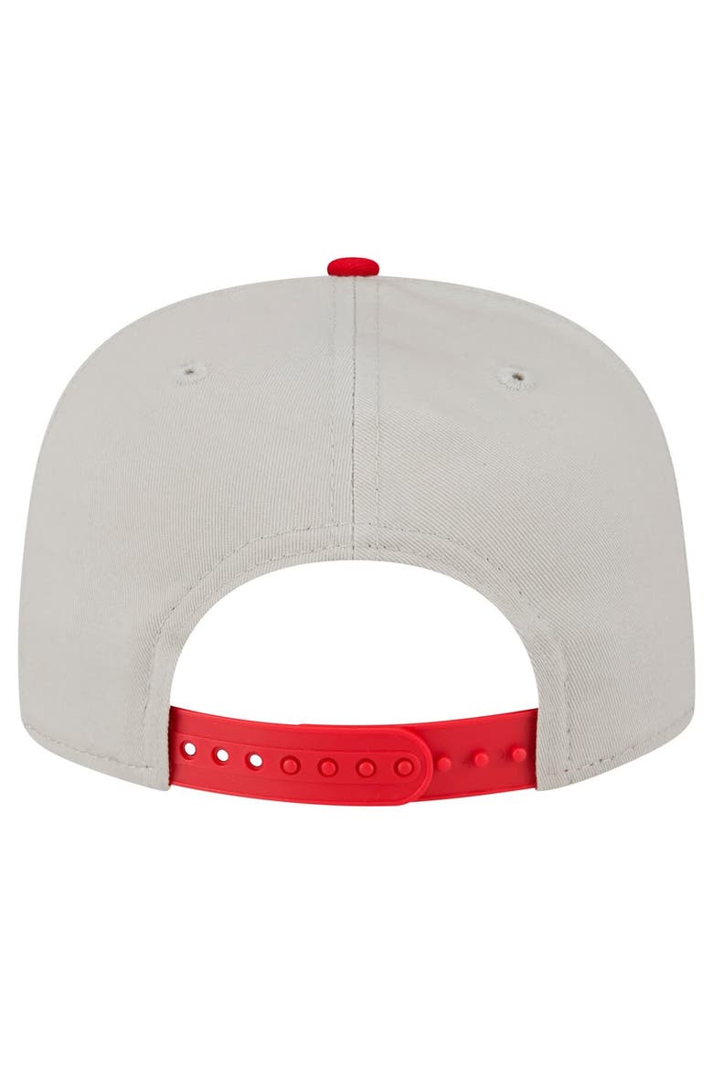 Men's New Era Cream Cincinnati Reds Iron Golfer Snapback Hat, Alternate, color, Cream