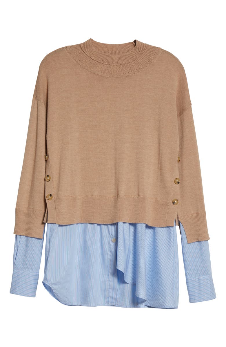 Veronica Beard Beri Mixed Media Pullover, Alternate, color,