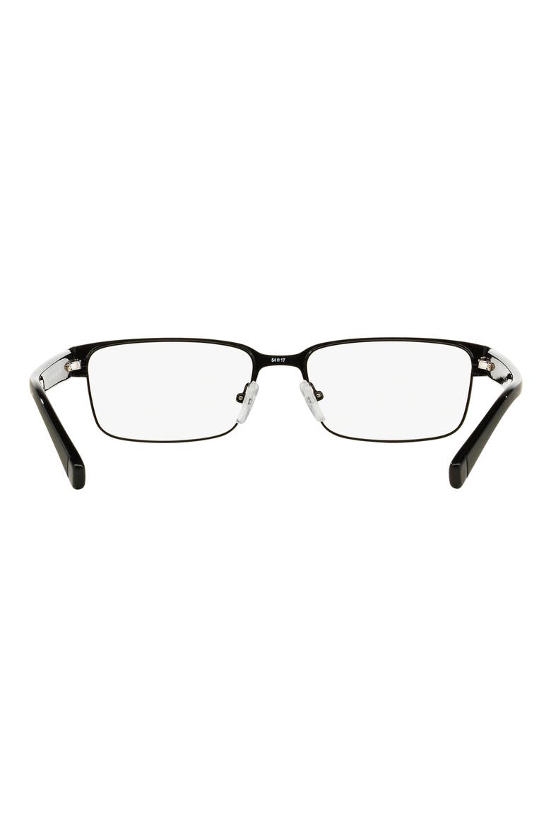 54mm Rectangular Optical Glasses, Alternate, color, SHINY BLACK