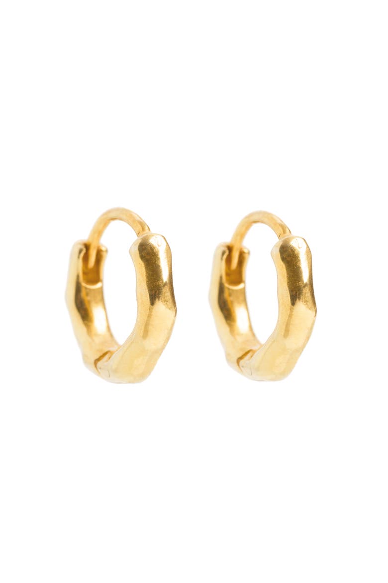 Gold Huggies Earrings, Main, color, Gold