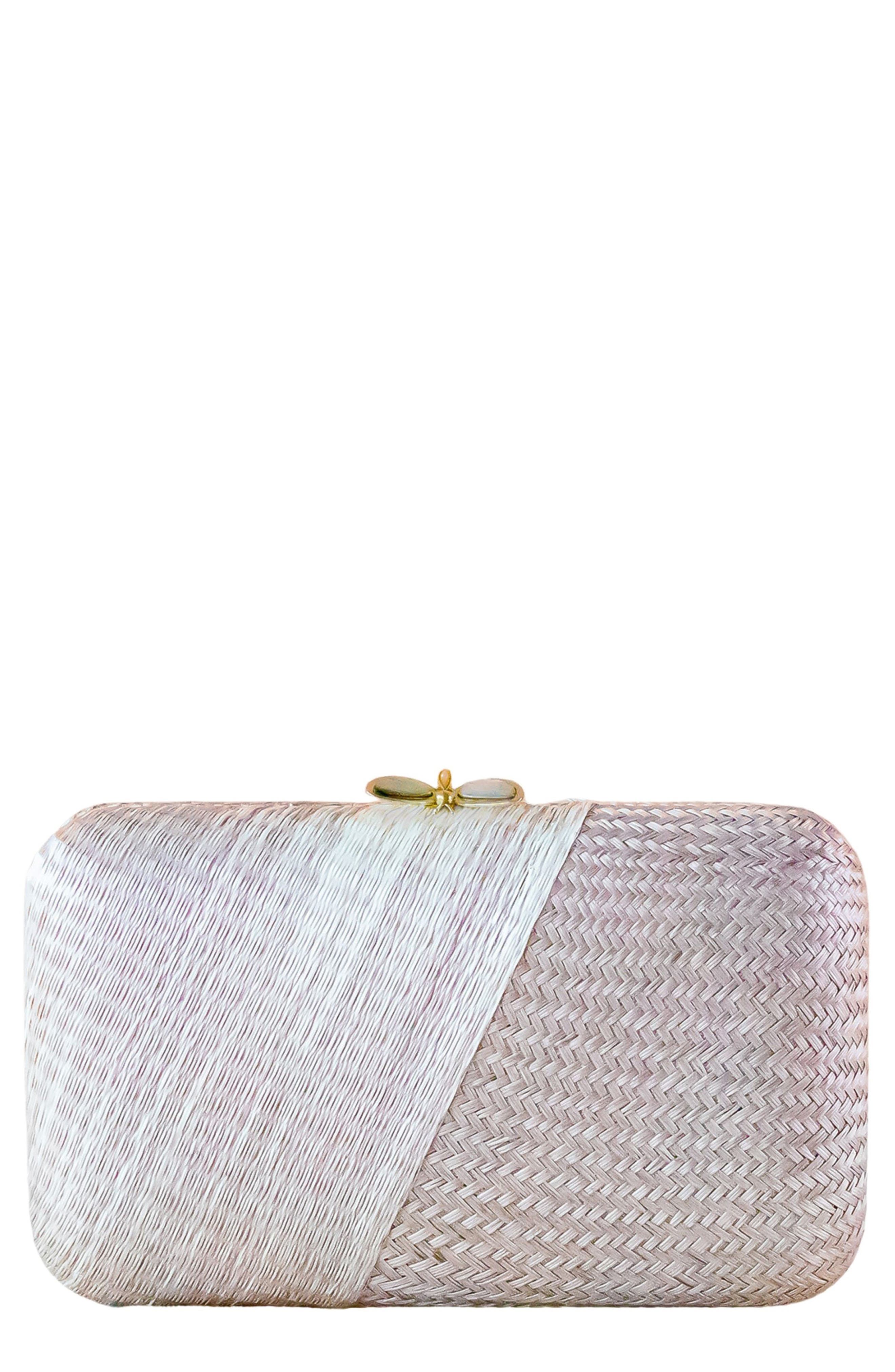 LIKHA Two-Weave Clutch, Main, color, Dusty Rose