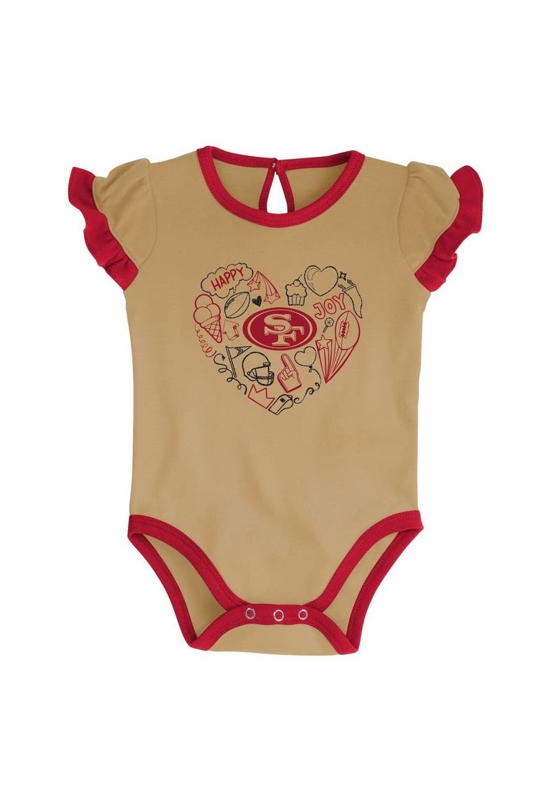 Niners Gold Color Outerstuff Newborn & Infant Scarlet/Gold San Francisco 49ers Too Much ...