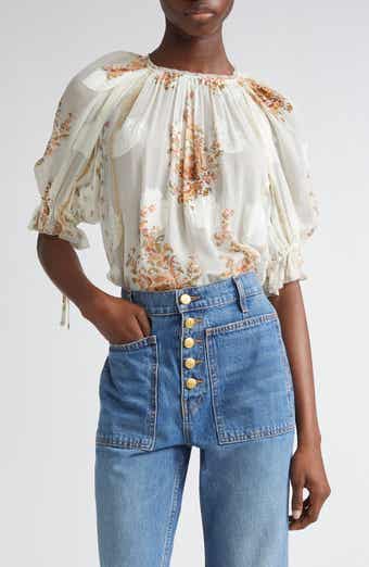 Ulla Johnson Pippa Floral Silk Blend Top