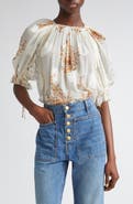 Ulla Johnson Pippa Floral Silk Blend Top