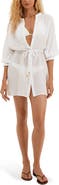 ViX Paula Hermanny Lilou Button-Up Drawstring Cover-Up