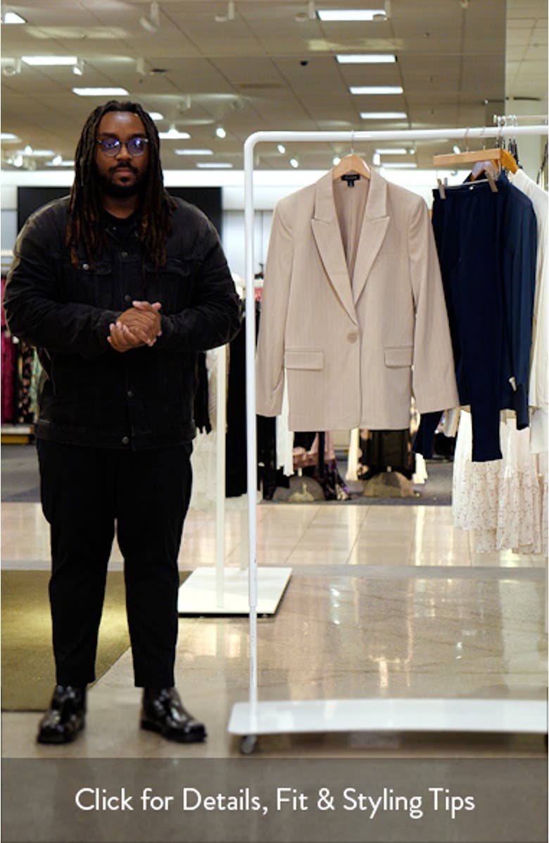 Relaxed Pinstripe Blazer, sales video thumbnail