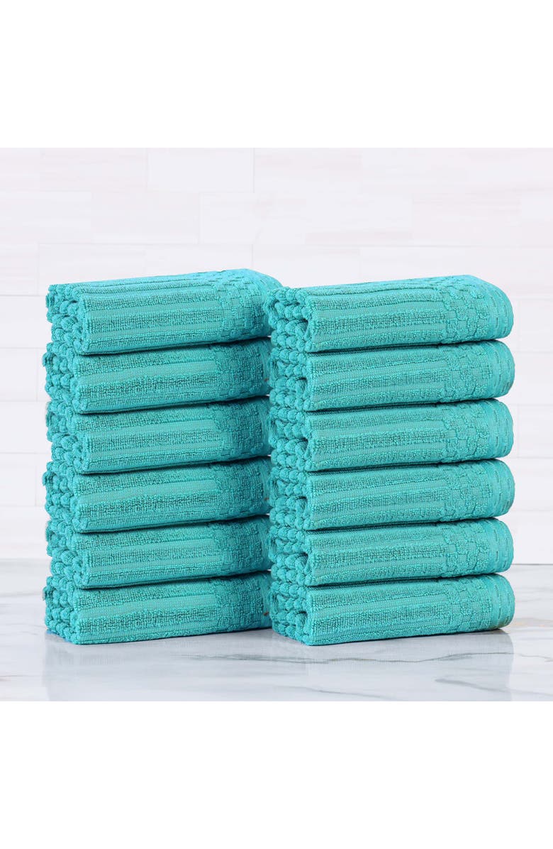 Superior 12-Pack Face Towel Set, Alternate, color, Turquoise