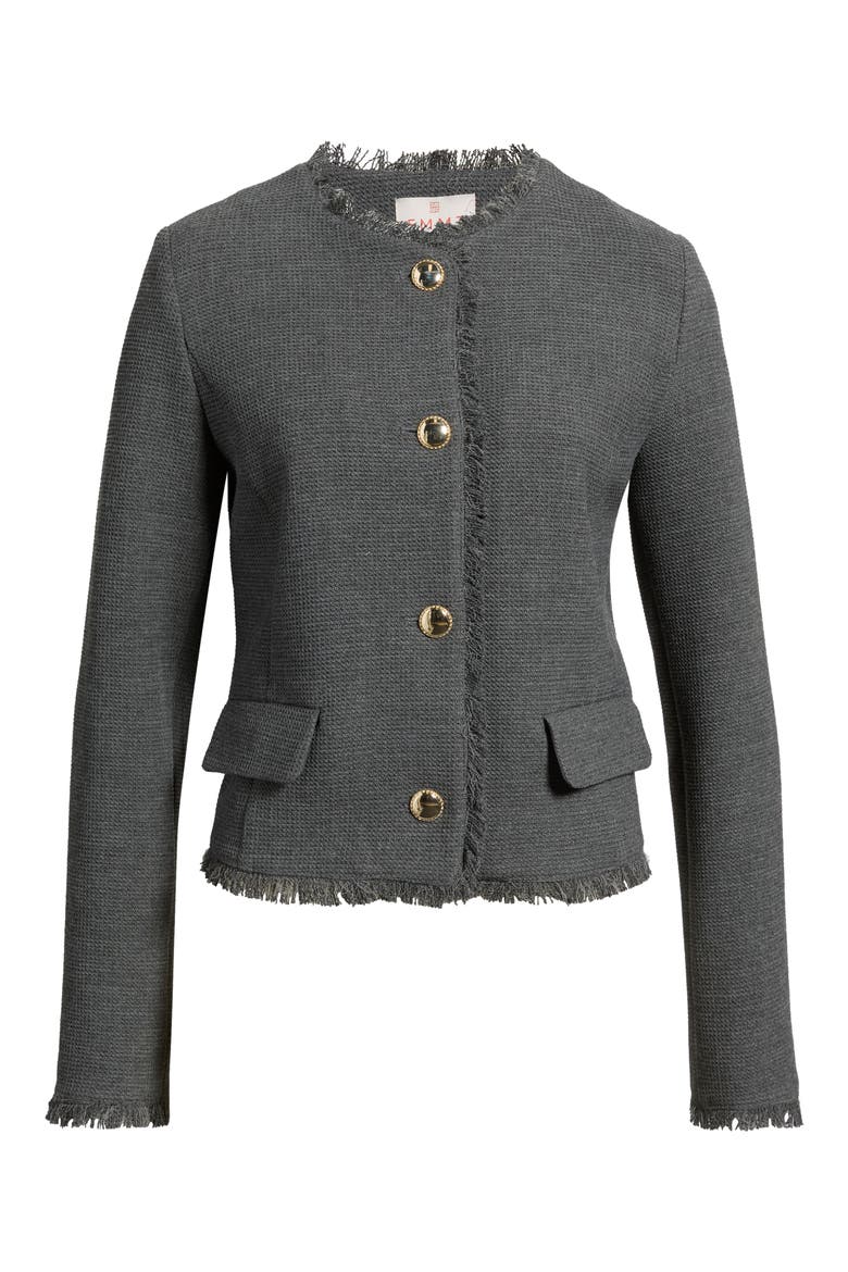 Frayed Edge Jacket, Alternate, color, SLATE GREY