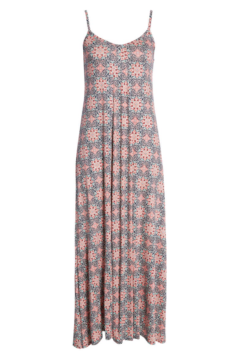 Paisley Knit Maxi Dress, Alternate, color, NAVY CORAL