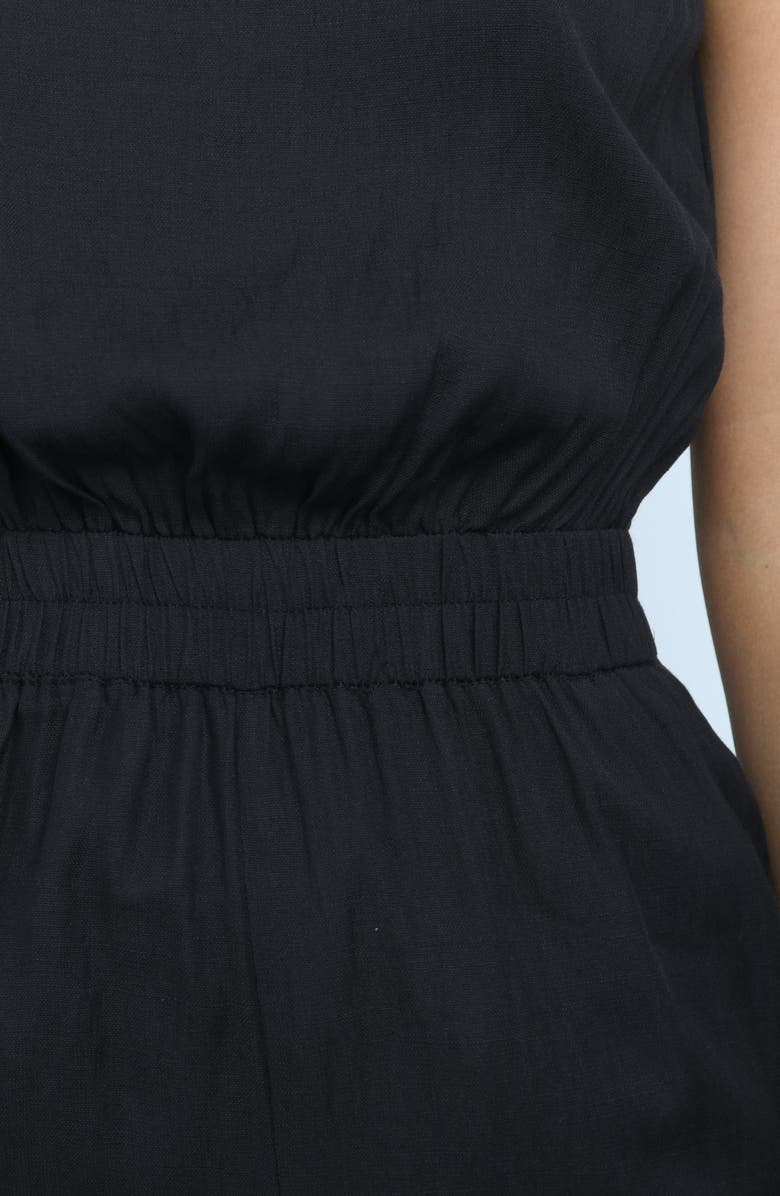 Petal & Pup Lancey One Shoulder Jumpsuit, Alternate, color, Black