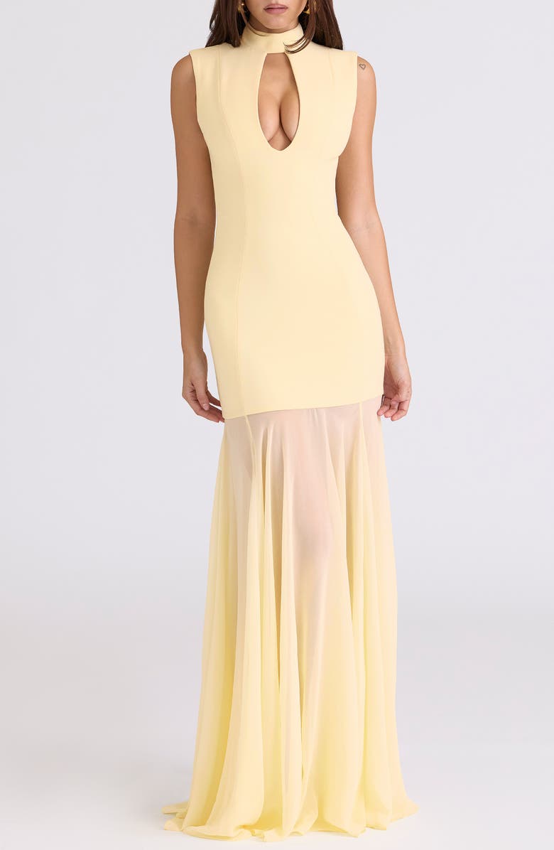 HOUSE OF CB Raphaella Sleeveless Stretch Crepe Gown, Alternate, color,