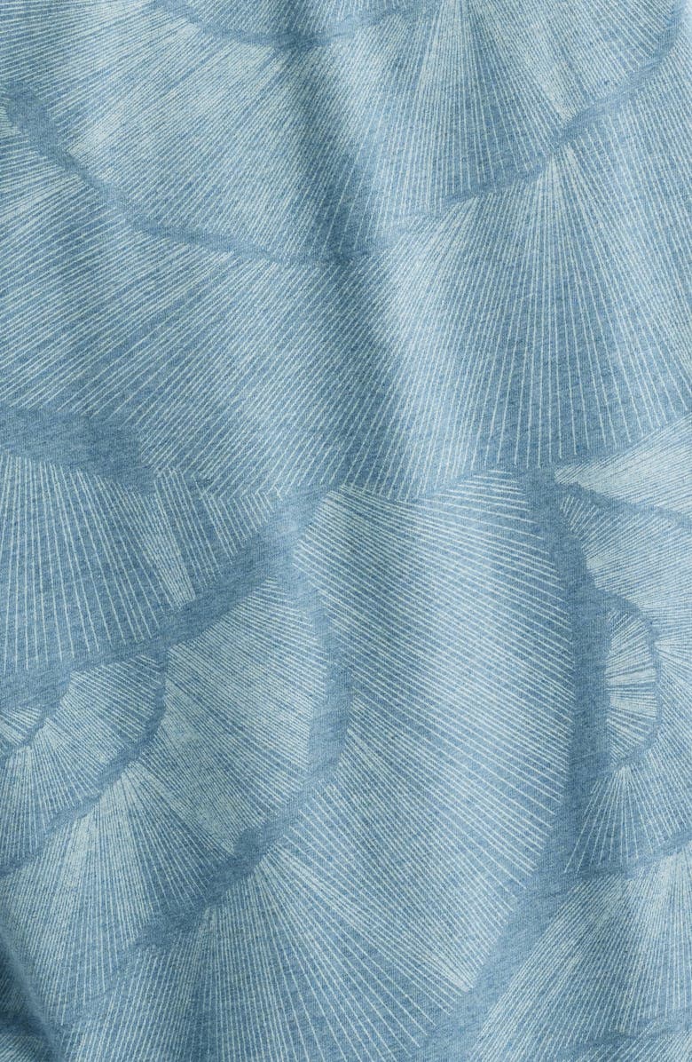 Robert Barakett Haines Print Short Sleeve Polo, Alternate, color, Bluefin