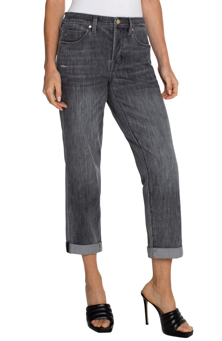 Liverpool Los Angeles The Keeper Cuff Boyfriend Jeans, Alternate, color, 