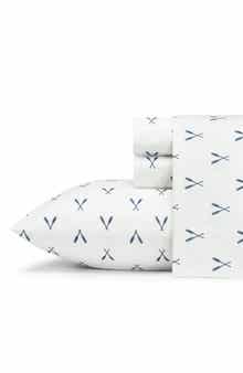 Eddie Bauer Oar Print 200 Thread Count 100% Cotton Percale Sheet Set