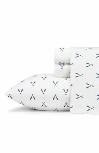 Oar Print 200 Thread Count 100% Cotton Percale Sheet Set