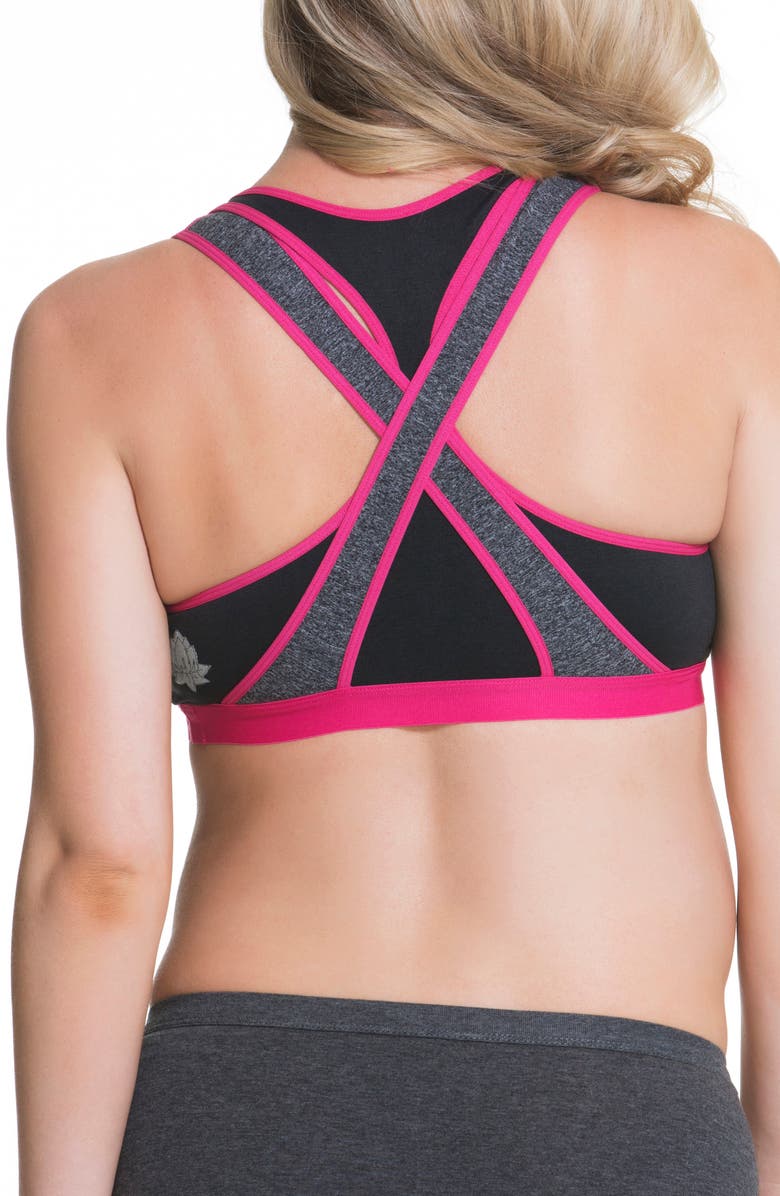 Angel Maternity Lotus Yoga Pumping Nursing Bra, Alternate, color, 