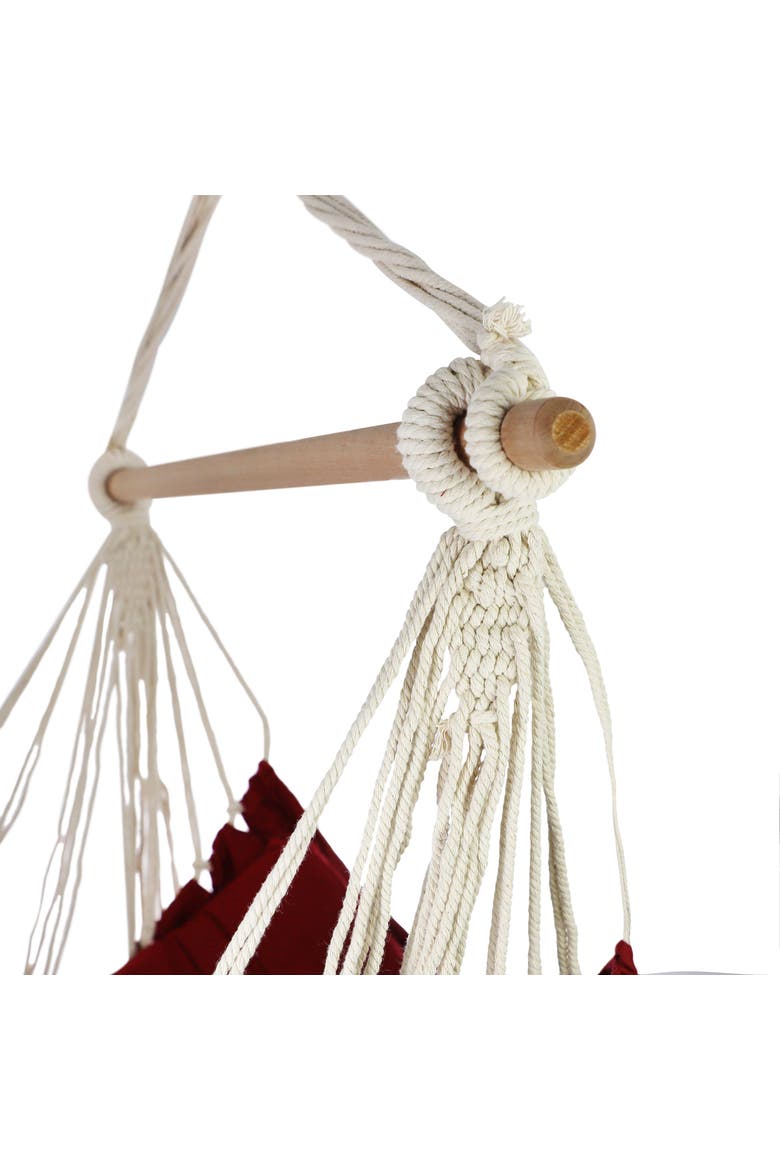Hanging Hammock Swing Chair for Indoor & Outdoor Use, Alternate, color, Red