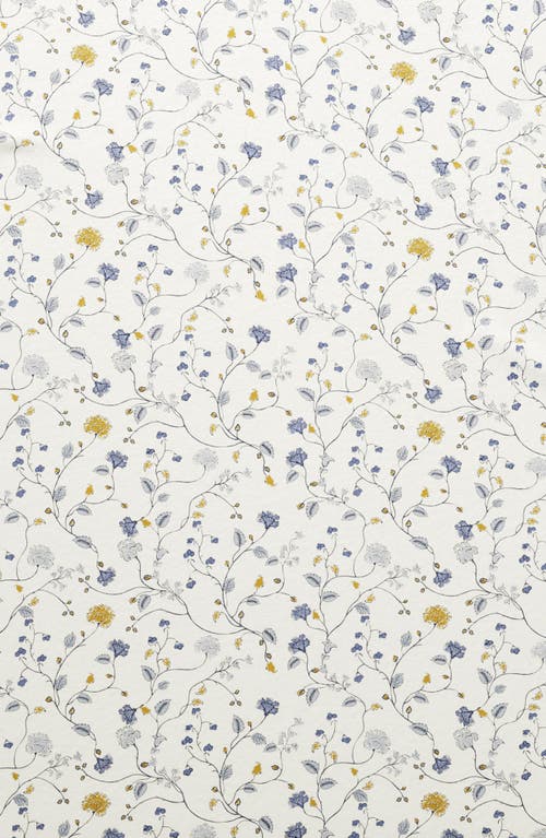Woven & Weft Winter Floral 4-piece Flannel Bed Sheet Set In White