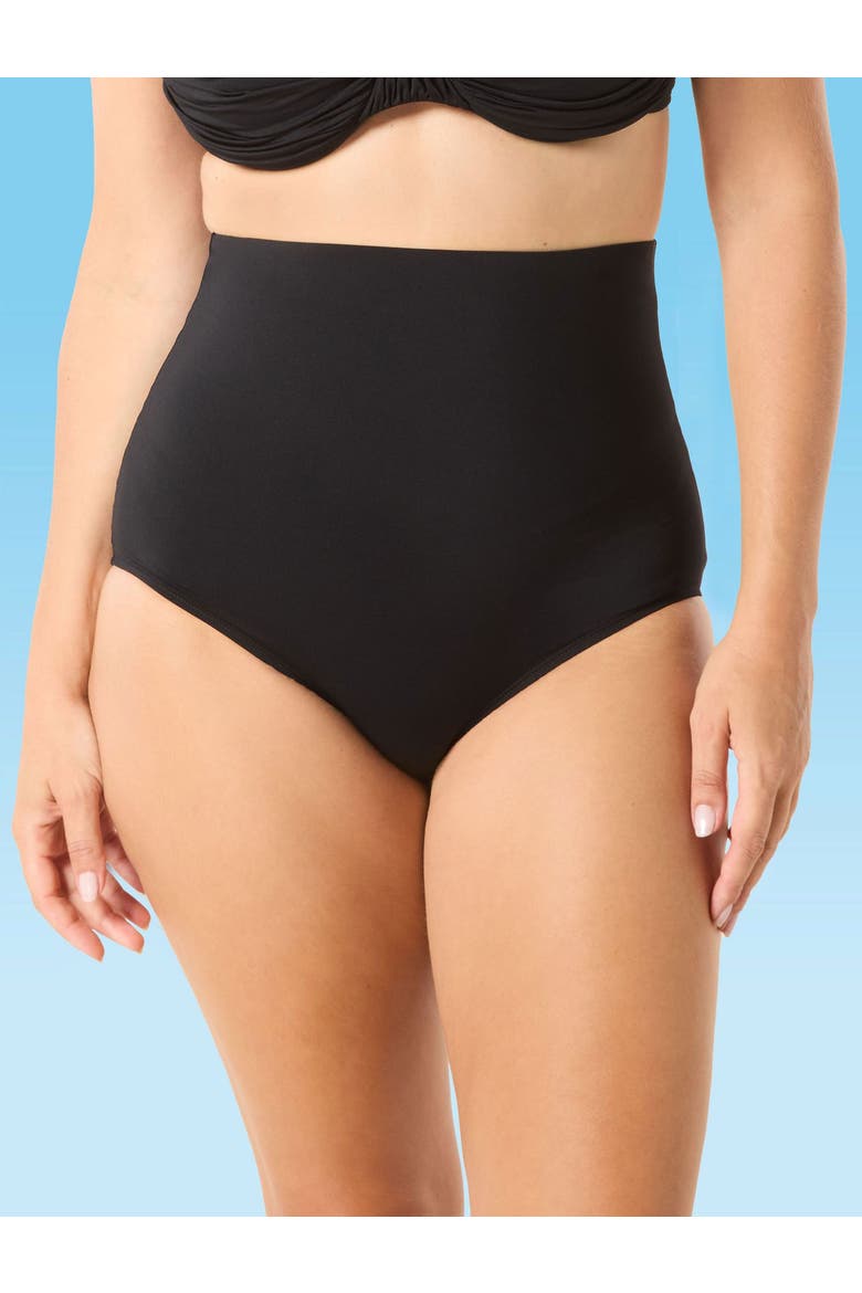 Serenity High Waist Bikini Swim Bottom, Main, color, Cast-Black