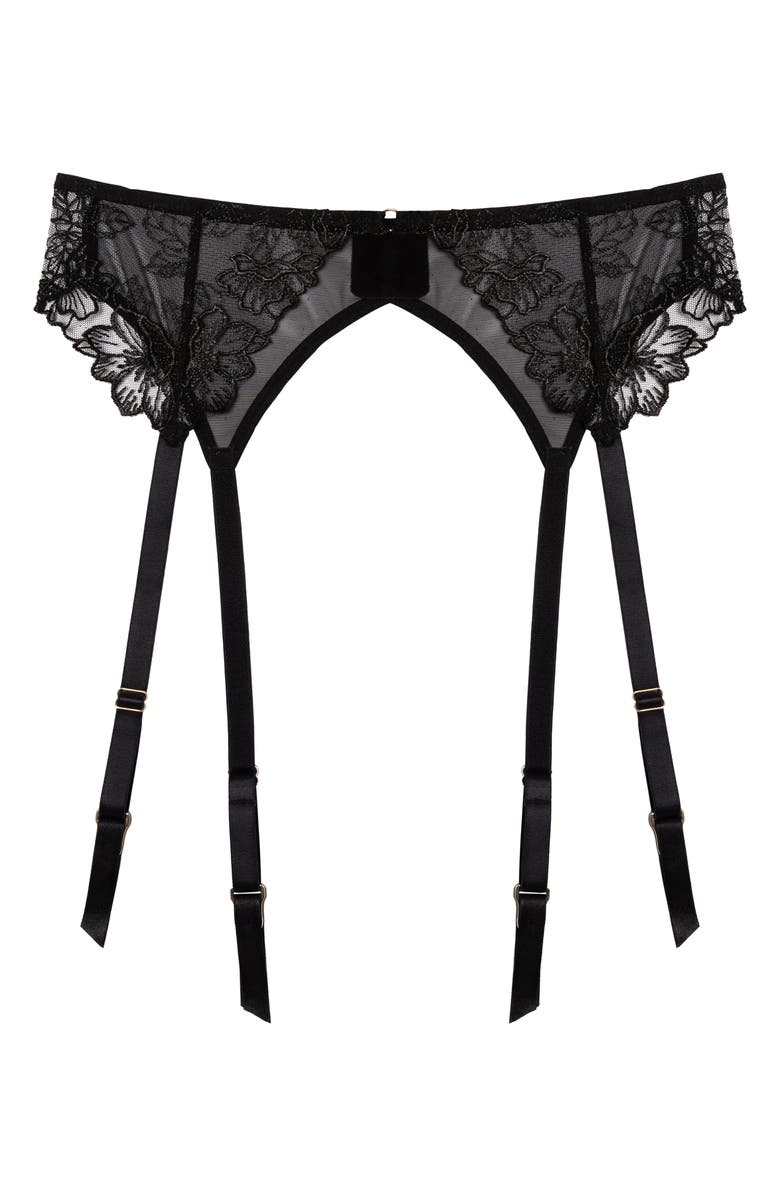 Playful Promises Marlowe Lace Suspender Belt, Alternate, color,