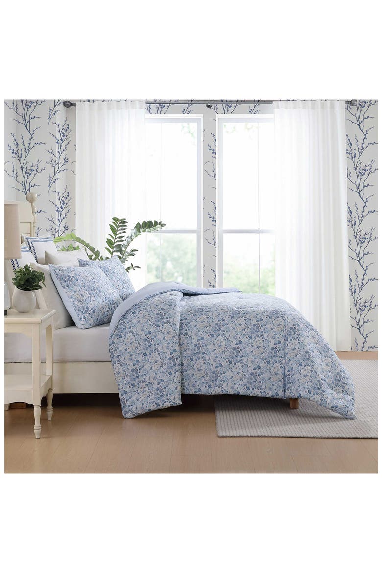 Quartet 3-Piece Comforter & Sham Set, Alternate, color, CASHMERE BLUE