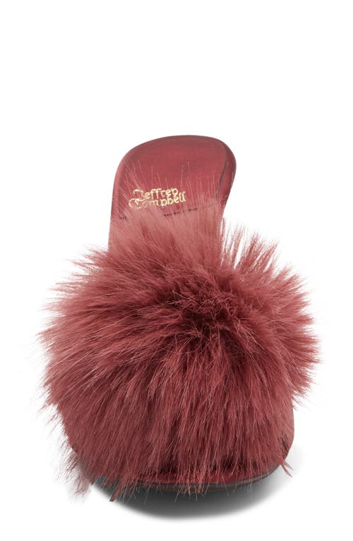 Jeffrey Campbell Shopaholic Faux Fur Pom Slide Sandal