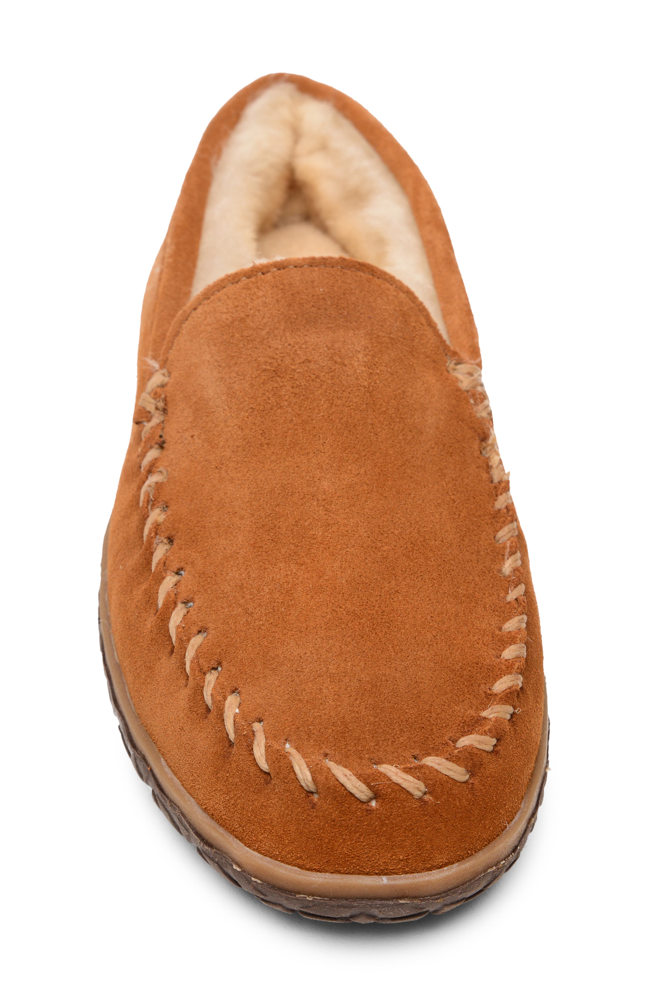 Tobie Water Resistant Genuine Shearling Lined Slipper, Alternate, color, BROWN
