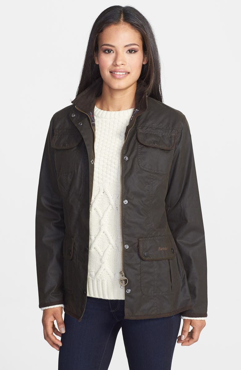 Barbour Waxed Cotton Utility Jacket, Main, color, 