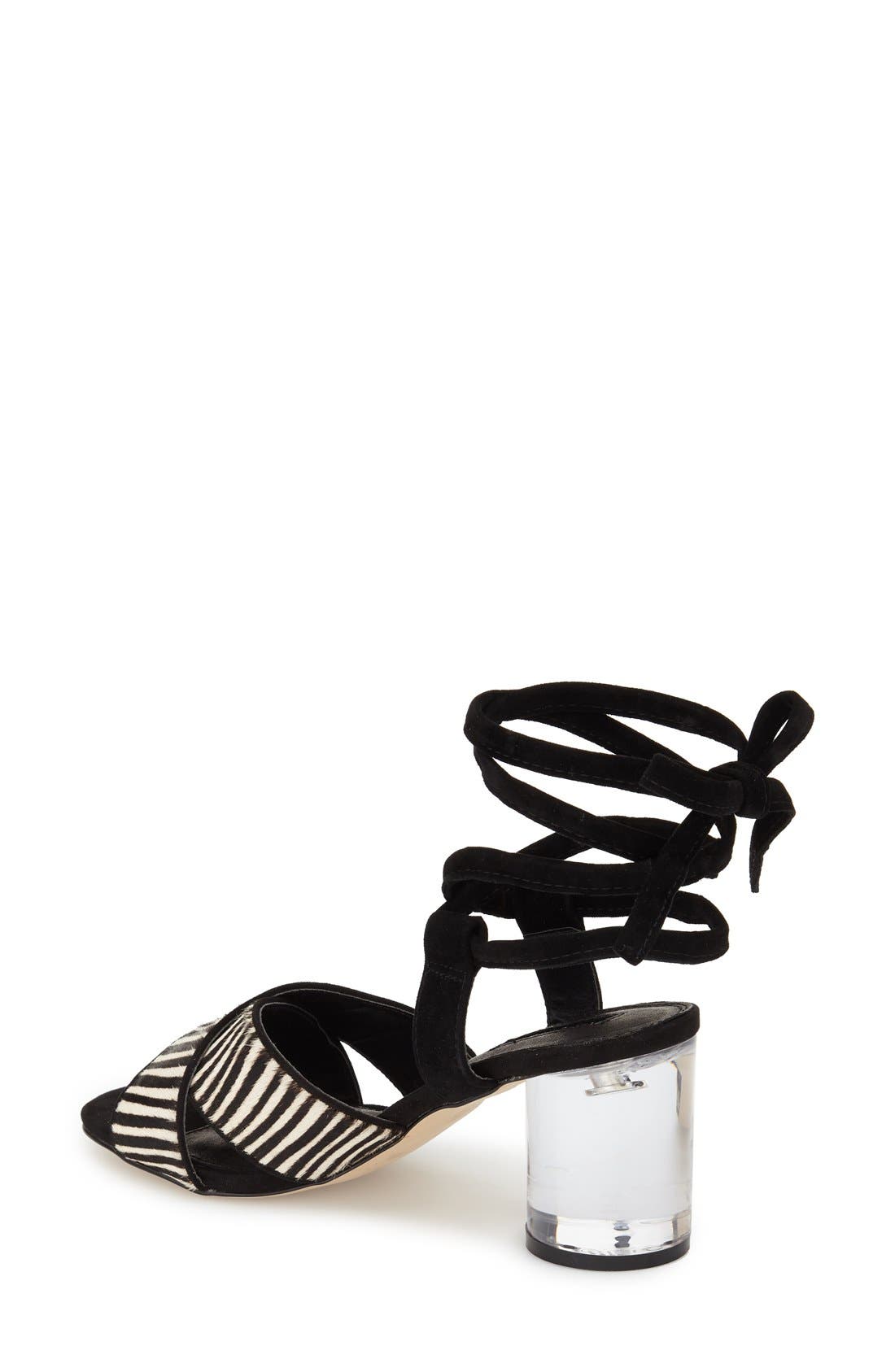 'Raffle' Ankle Strap Sandal, Alternate, color, BLACK MULTI