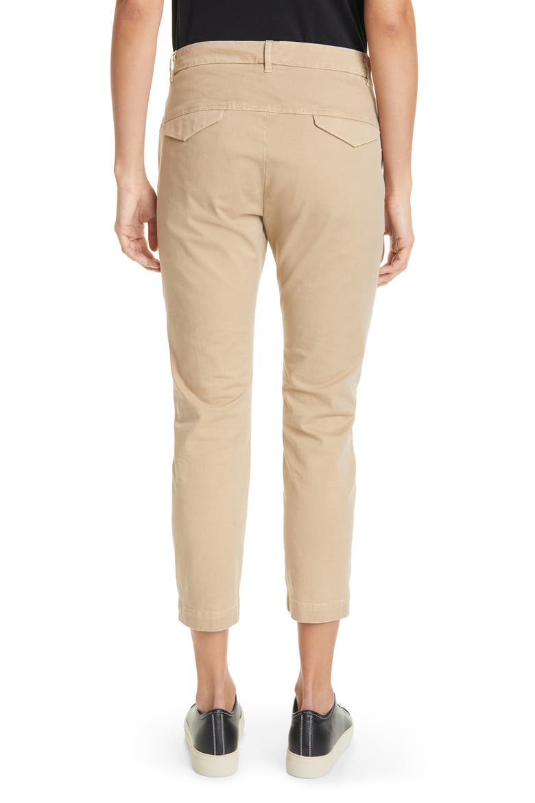 Tel Aviv Stretch Cotton Crop Pants, Alternate, color, DESERT SAND