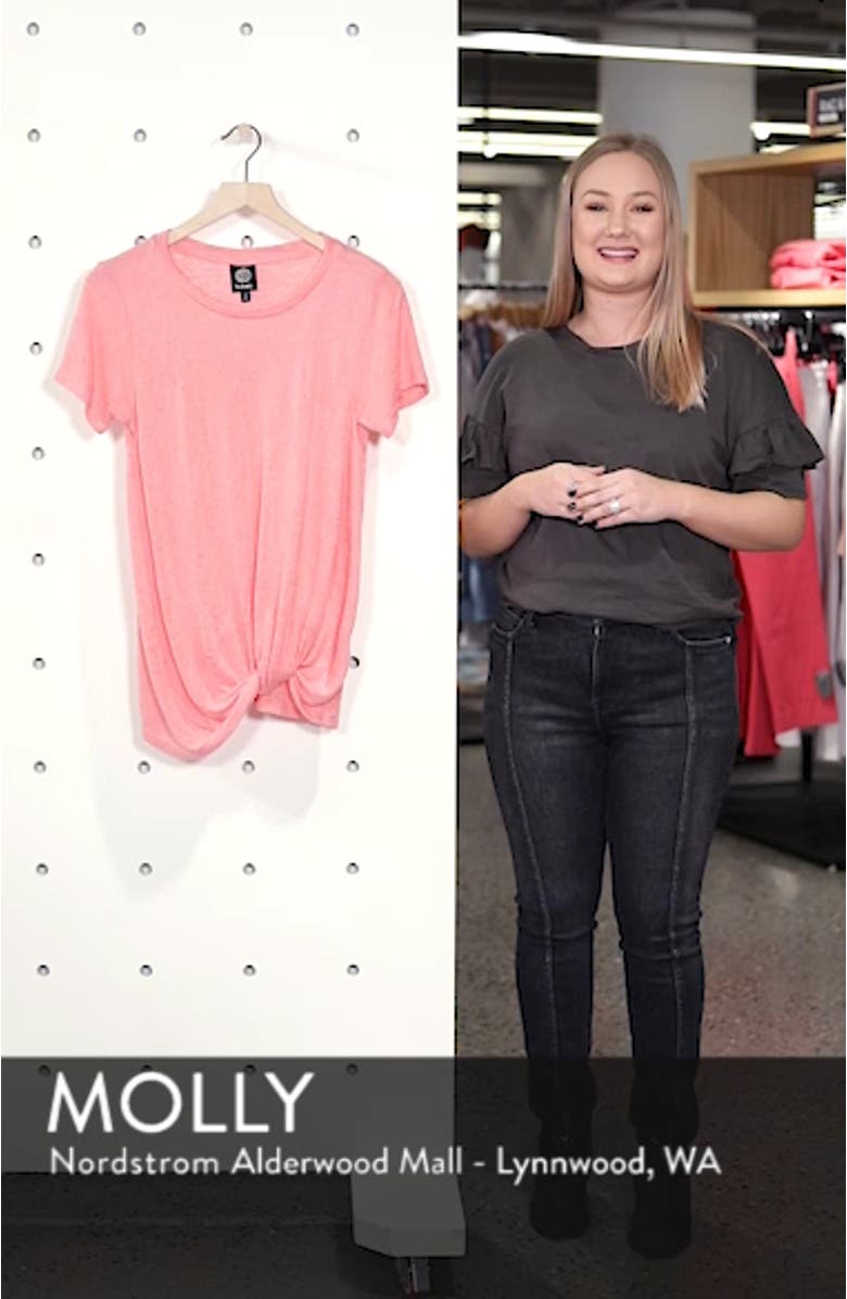 Jessica Twist Hem Slub Tee, sales video thumbnail
