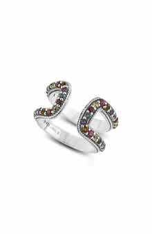 Double Multi Stone Band Ring