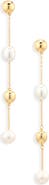 NORDSTROM RACK Faux Pearl Station Drop Earrings