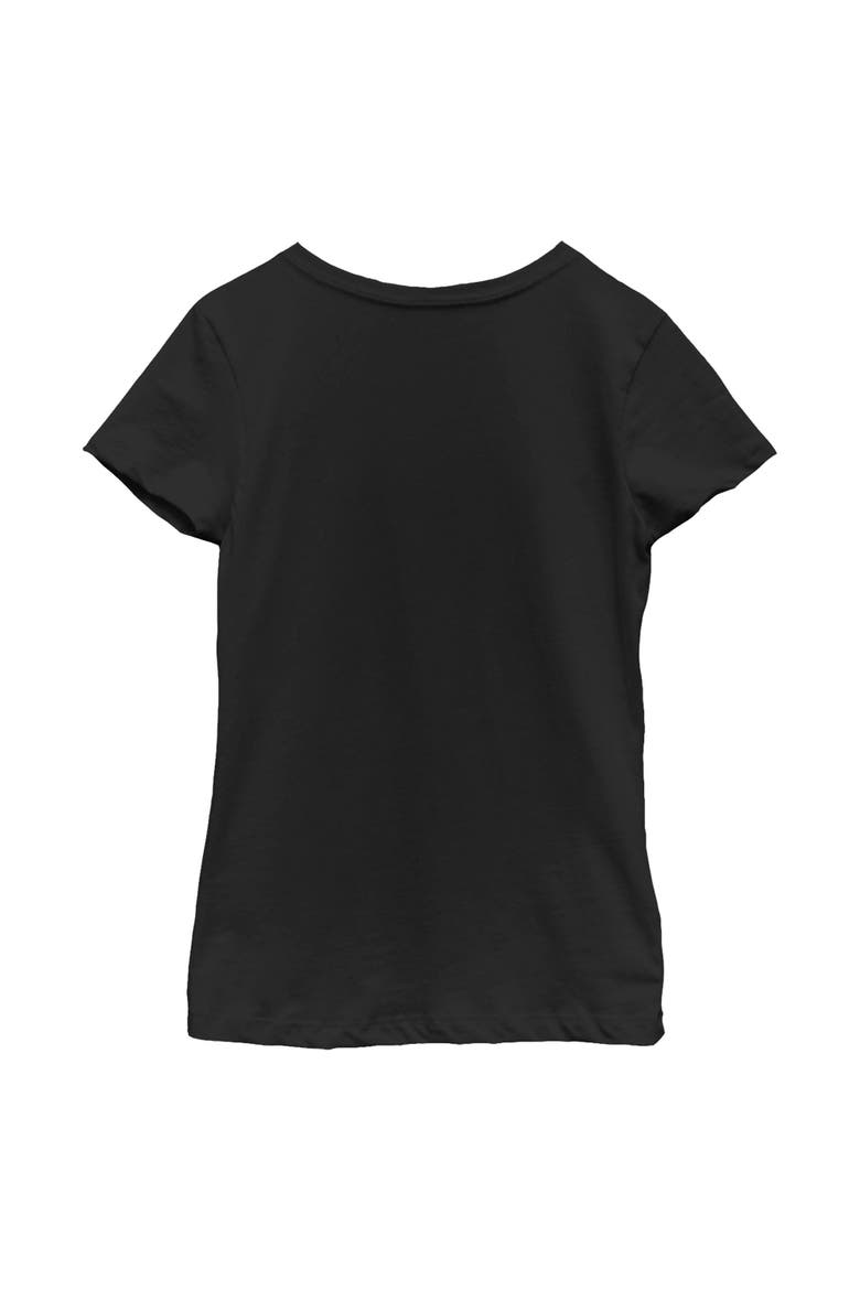 Girl's Stranger Things Christmas Light Message  Graphic T-Shirt, Alternate, color, Black