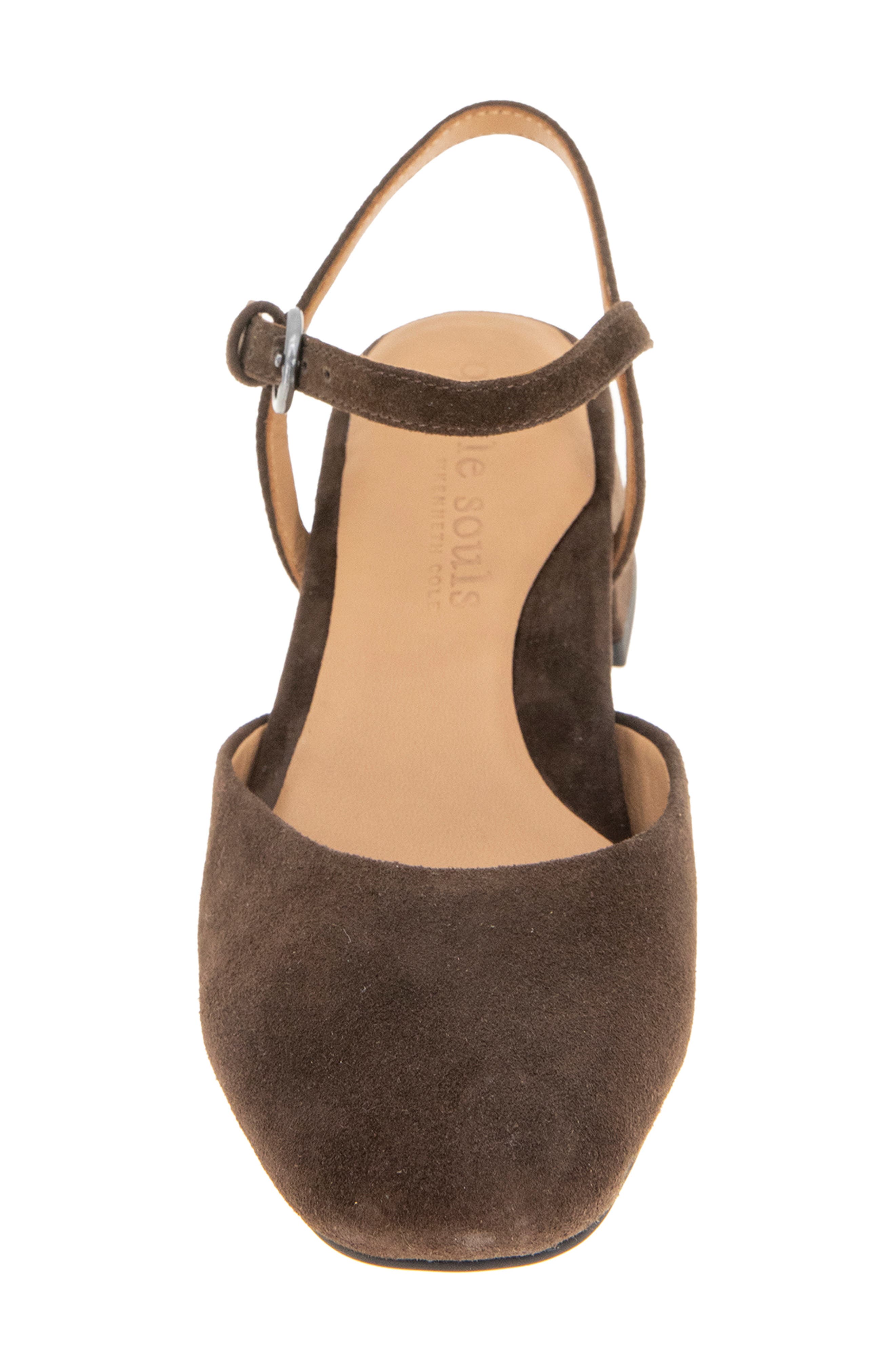 Gentle Souls Lucinda Ankle Strap Pump, Alternate, color, Chocolate Suede