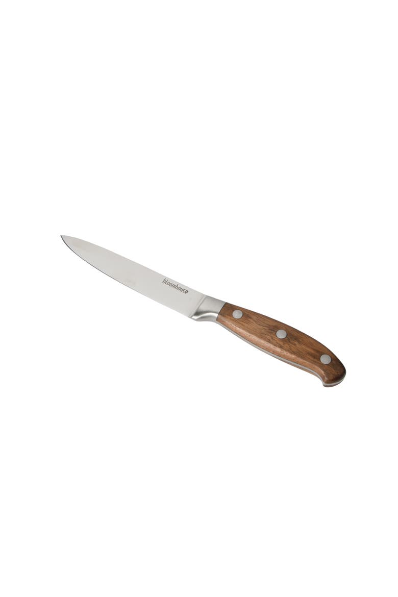 German Steel Utility/Boning Knife, Alternate, color, Natural Wood