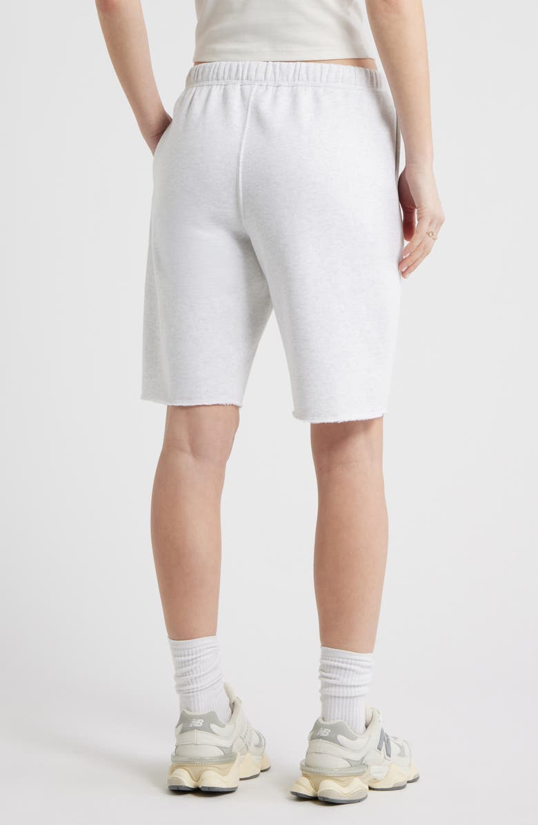 BP. Long Fleece Sweat Shorts, Alternate, color, Grey Fog Heather