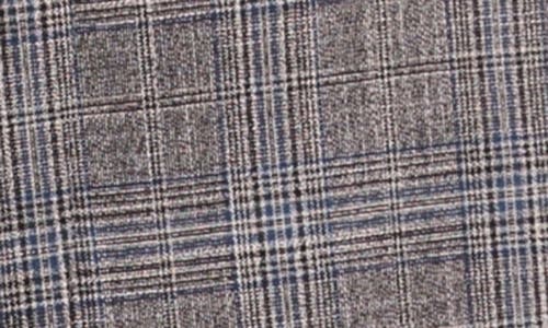 Paisley & Gray Downing Slim Fit Flat Front Plaid Dress Pants In Gray