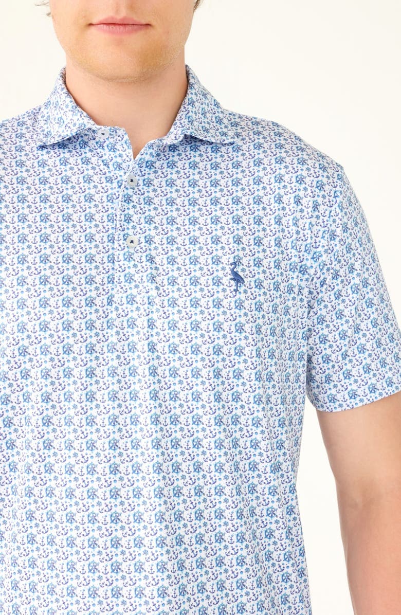 TailorByrd Sailing Performance Polo, Alternate, color, Blue/ White Dove