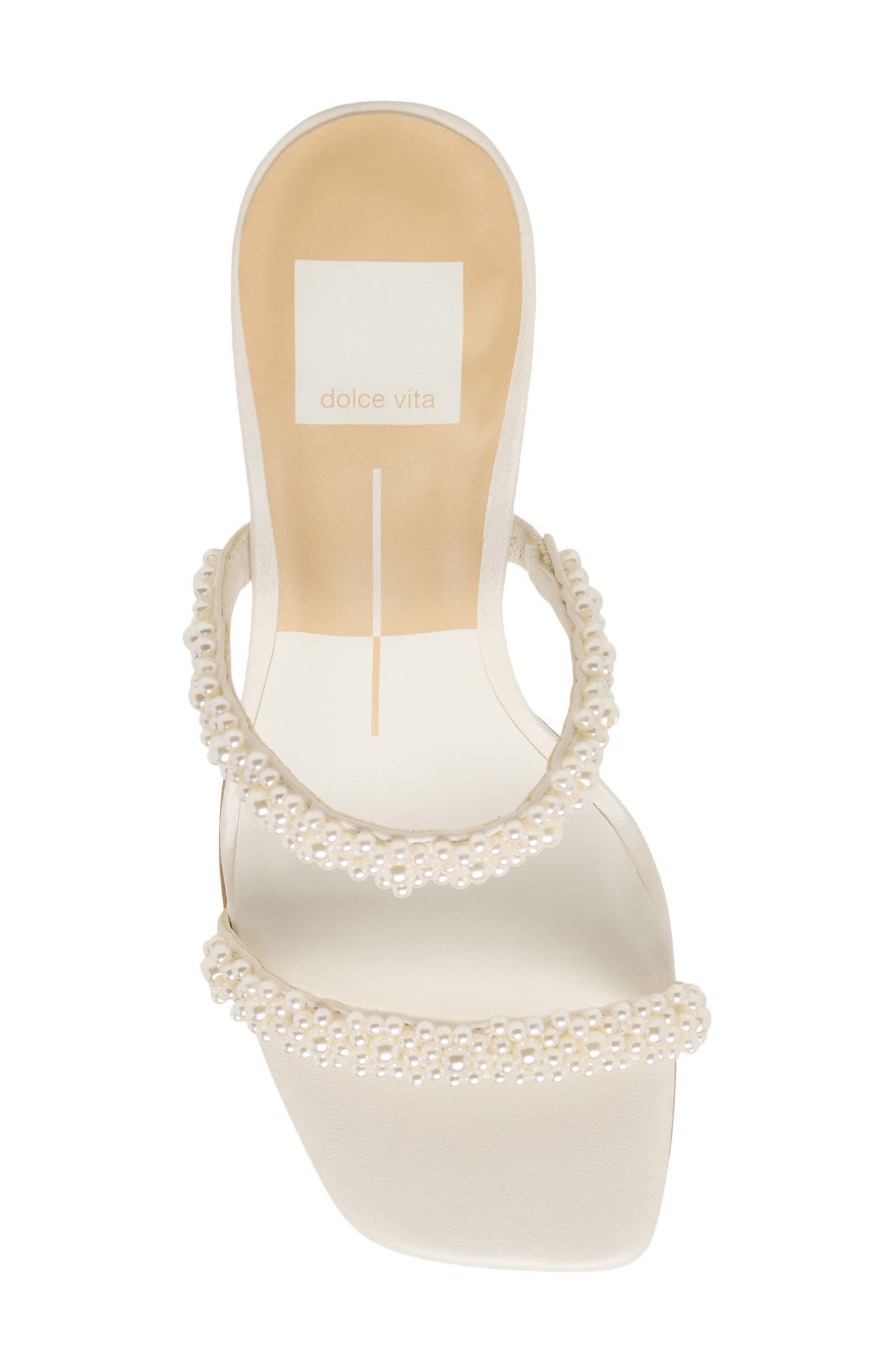 Dolce Vita Nolah Faux Pearl Sandal, Alternate, color, White Stella