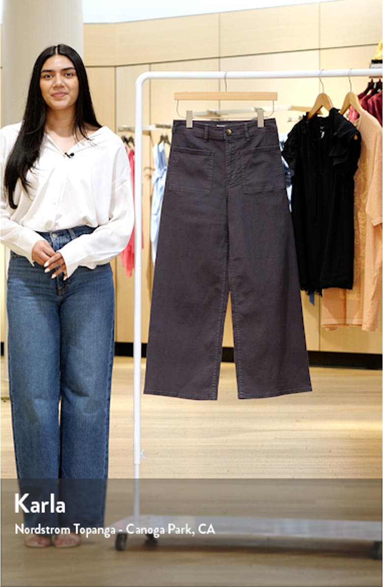 Free Spirit Stretch Cotton Crop Wide Leg Pants, sales video thumbnail
