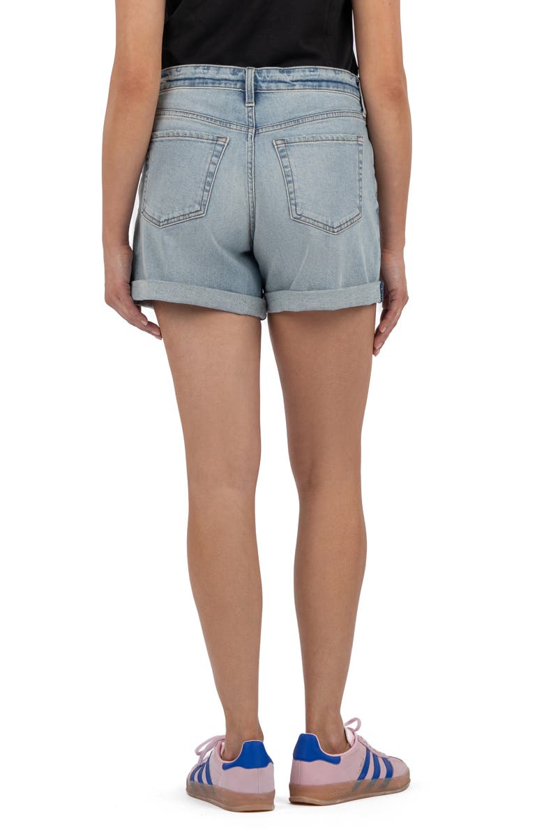 KUT from the Kloth Taylor High Waist Denim Shorts, Alternate, color, Wonder W/Lt Bas