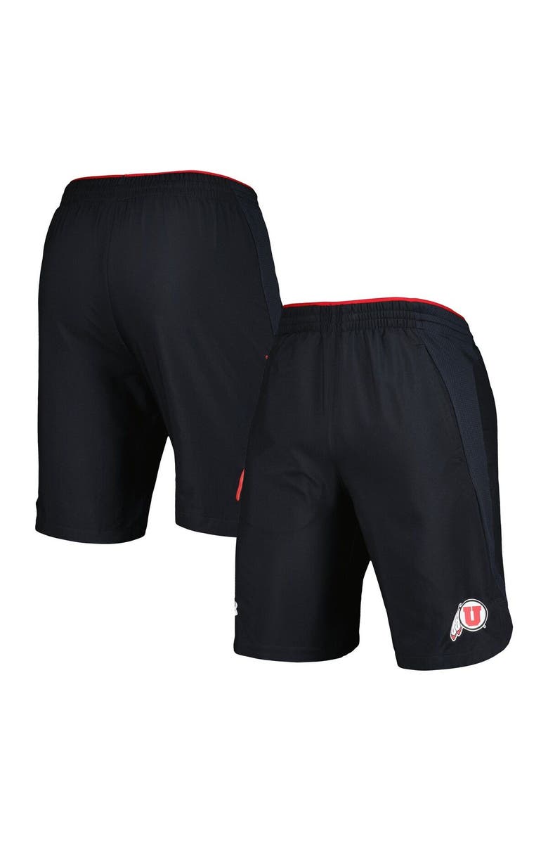 Under Armour Men's Under Armour Black Utah Utes Woven Shorts, Alternate, color,