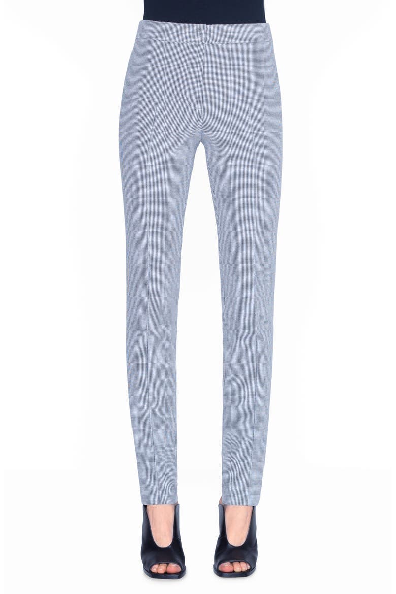 Mara Houndstooth Jersey Pants, Main, color, BLACK/ CREAM