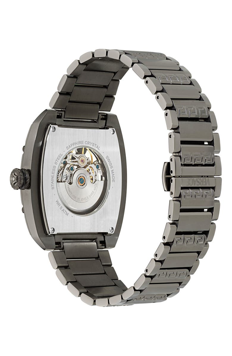 Versace Dominus Bracelet Watch, 42mm, Alternate, color, Ip Gunmetal
