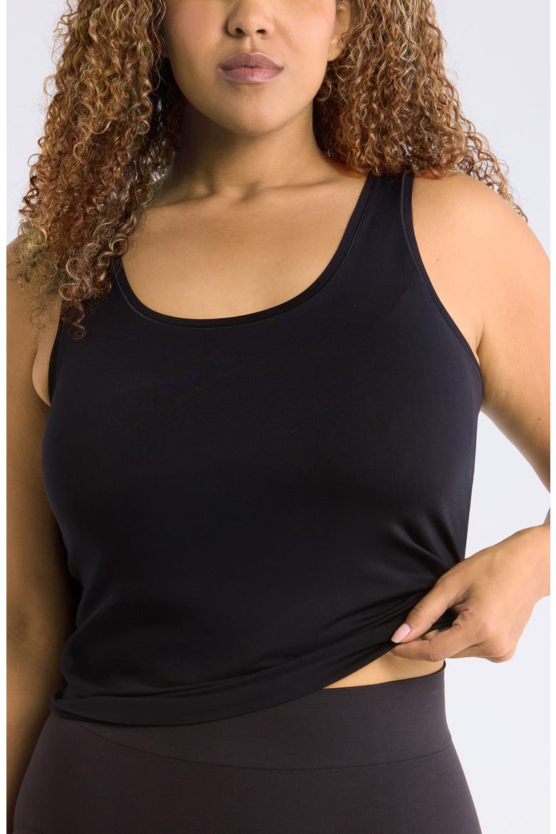 Seamless Layering Tank, Main, color, BLACK